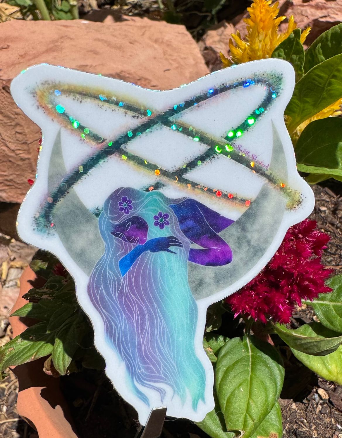 Mother Nature Glitter Sticker