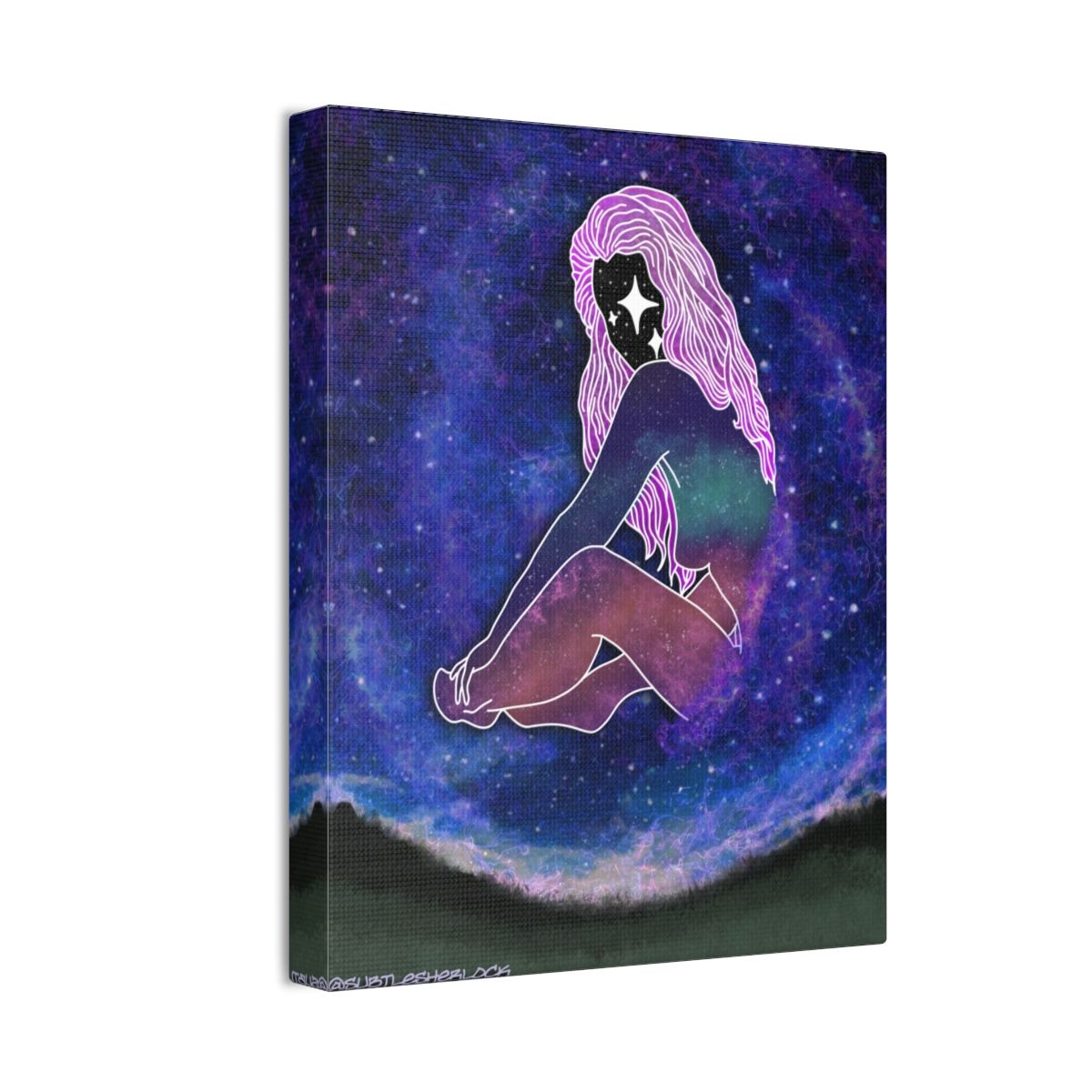 Cosmic Goddess Print, Canvas Stretched, 0.75"