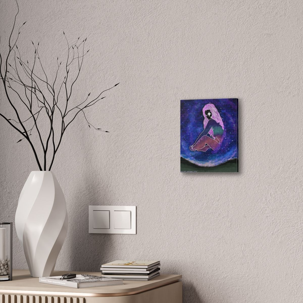 Cosmic Goddess Print, Canvas Stretched, 0.75"