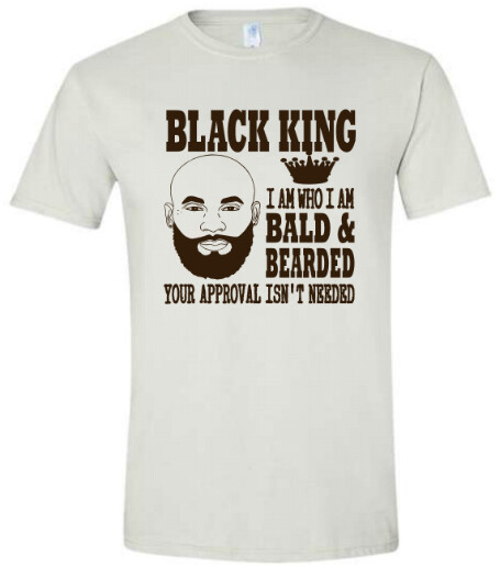 Black King &quot;Bald and Bearded&quot; - T-Shirt