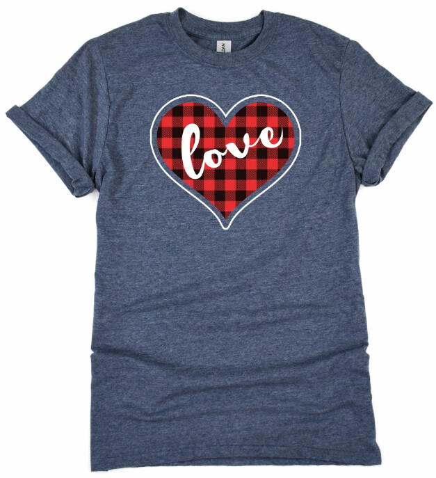 Heart: Plaid Heart - T-Shirt