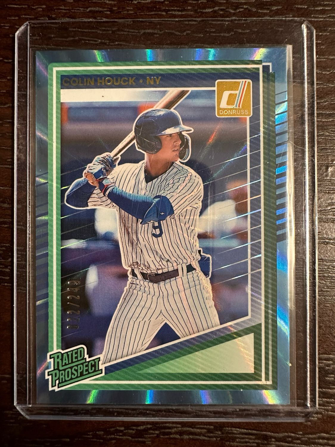 COLIN HOUCK (Mets) Rated Prospect Blue Burst /249 Donruss No. 121 (FREE SHIPPING)