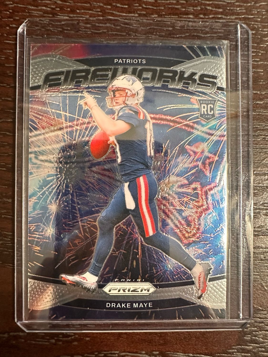 DRAKE MAYE (Patriots) Fireworks Prizm Rookie Card No. 22 (FREE SHIPPING)