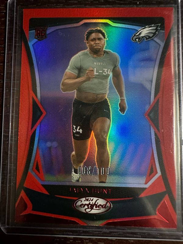 Jalyx Hunt (Eagles) Certified No. 169 8/100 (FREE SHIPPING)
