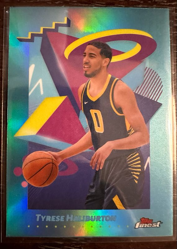Tyrese Haliburton Blue Parallel Topps Finest 2025 (FREE SHIPPING)