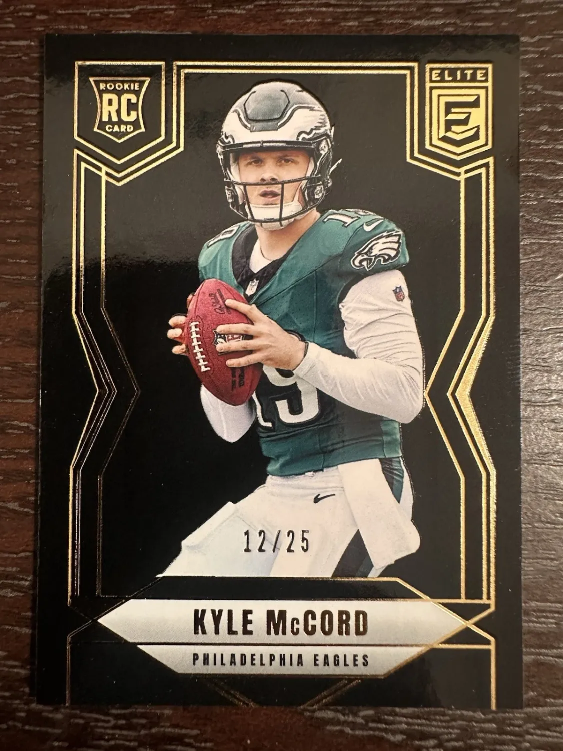 Kyle McCord 2025 Elite /25 Black Philadelphia Eagles (FREE SHIPPING)