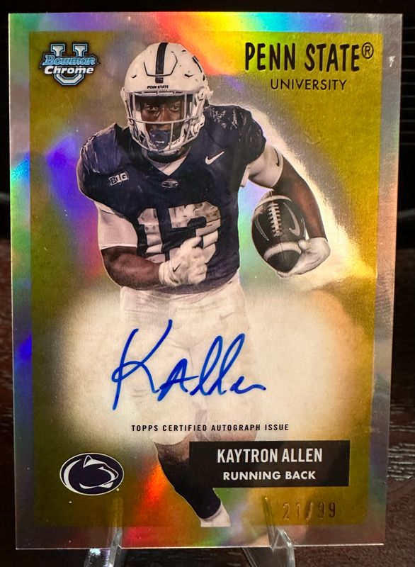 Kaytron Allen 21/99 Autograph 1955 Bowman Variation