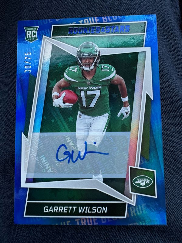 Garrett Wilson Blue Auto Rookie Card /75