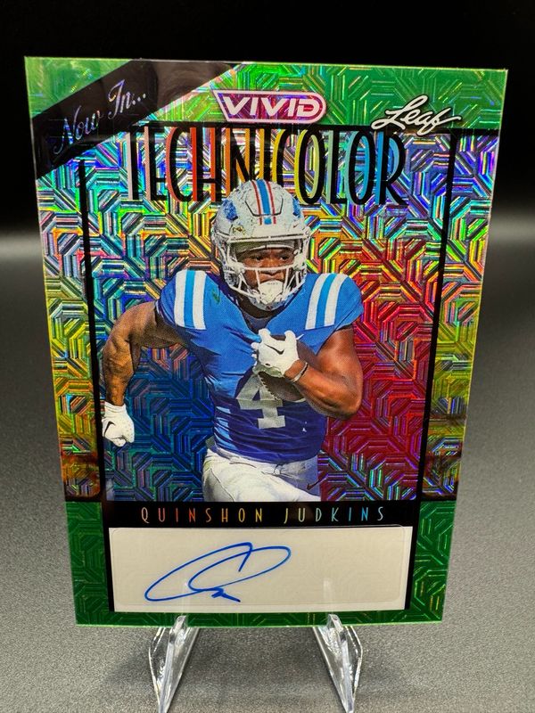 2024 Leaf Quinshon Judkins Vivid Technicolor Rookie Autograph 3/4