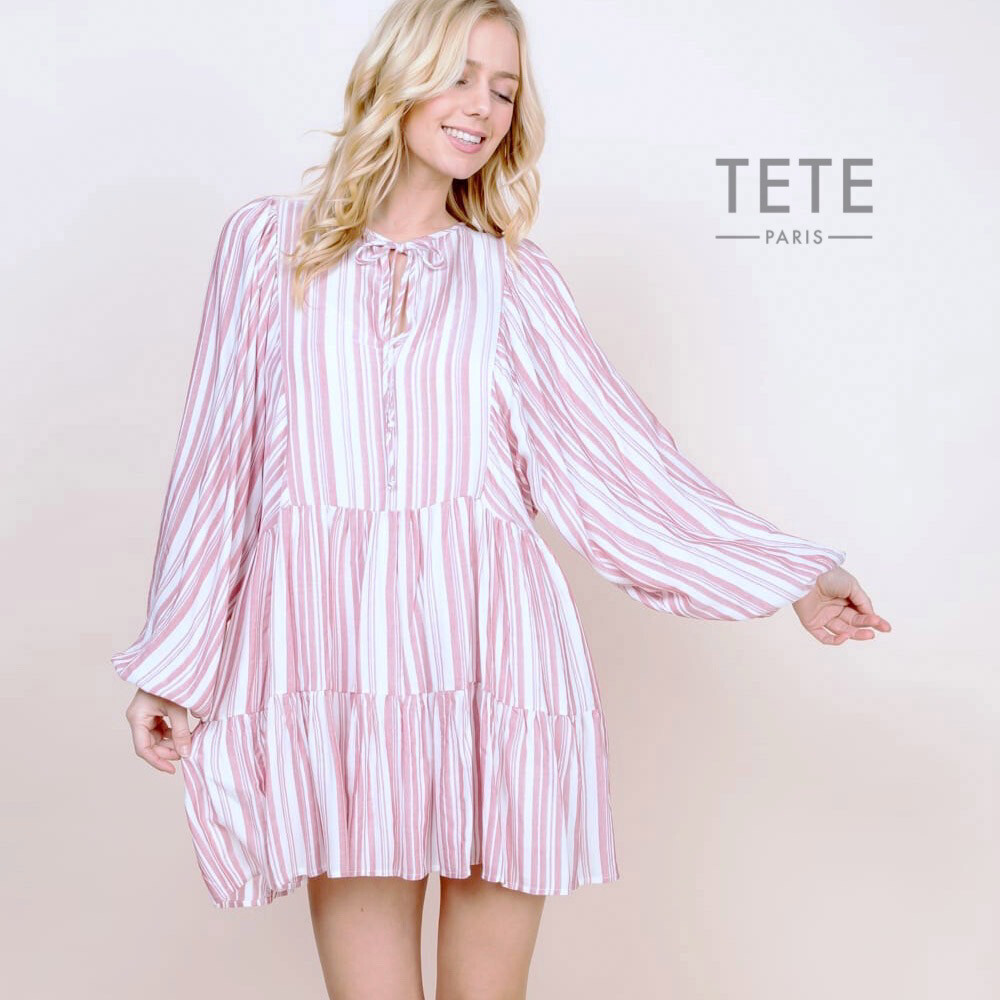 Vestido boho rayas 