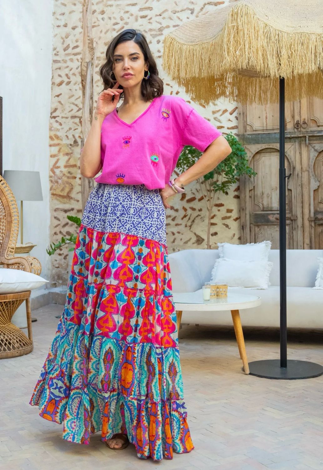 Falda morada