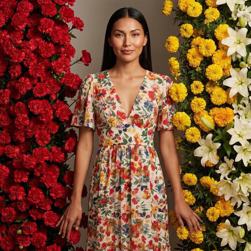 Vestido flores varias