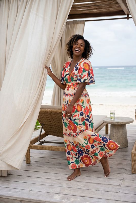 Vestido floral estampado