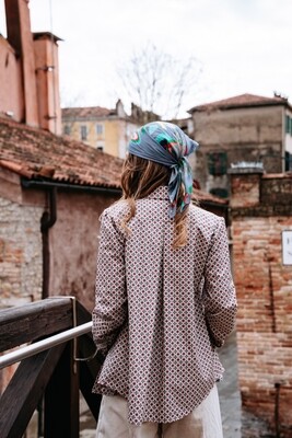 CAMICIA OVER MICROFANTASIA ROSA