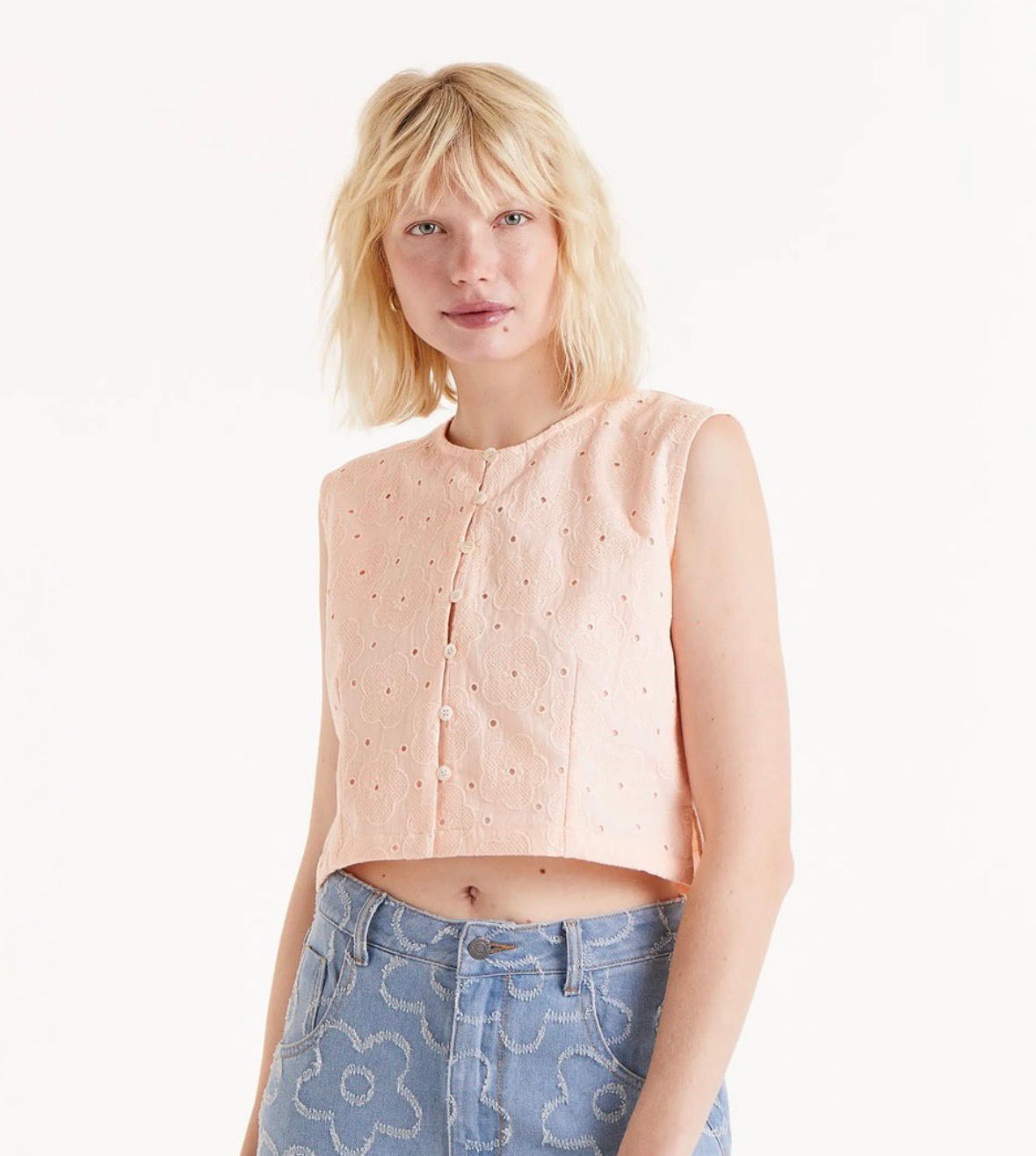 GILET ROSA CORTO