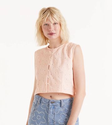 GILET ROSA CORTO