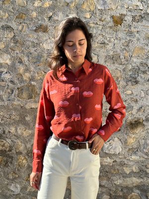 CAMICIA CON STAMPA BOCCHE
