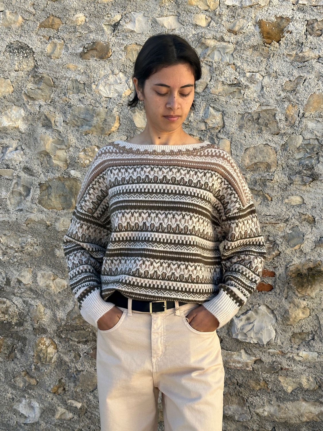 MAGLIONCINO FANTASIA BURRO/VERDE