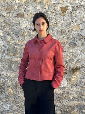 GIACCA CORTA COLOR LAMPONE