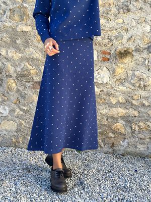 GONNA A POIS BLU E ROSA