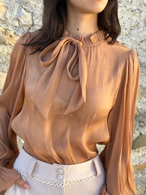 BLUSA COLOR CARAMELLO