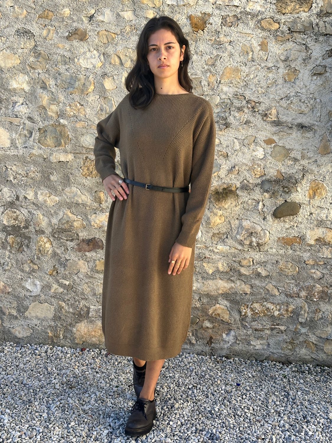 ABITO IN MAGLIA OLIVA