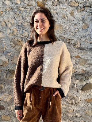 MAGLIONCINO CREMA E NOCCIOLA