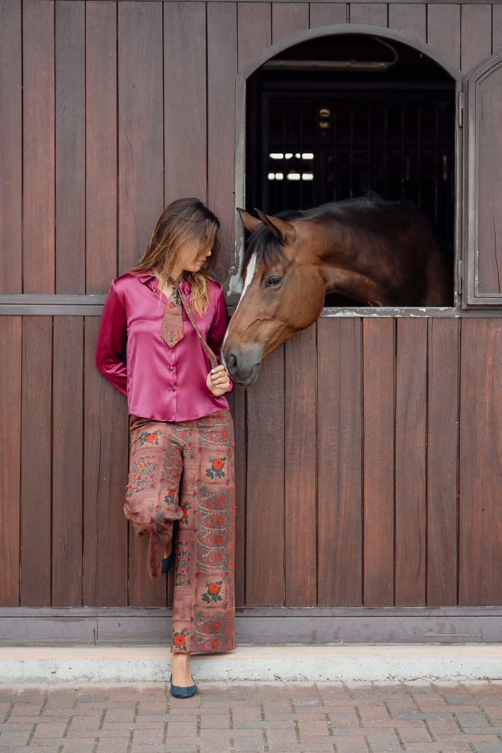 PANTALONI ISYOU SETA CASHMERE