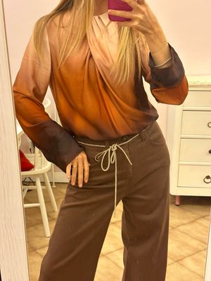 BLUSA SFUMATA CARAMELLO