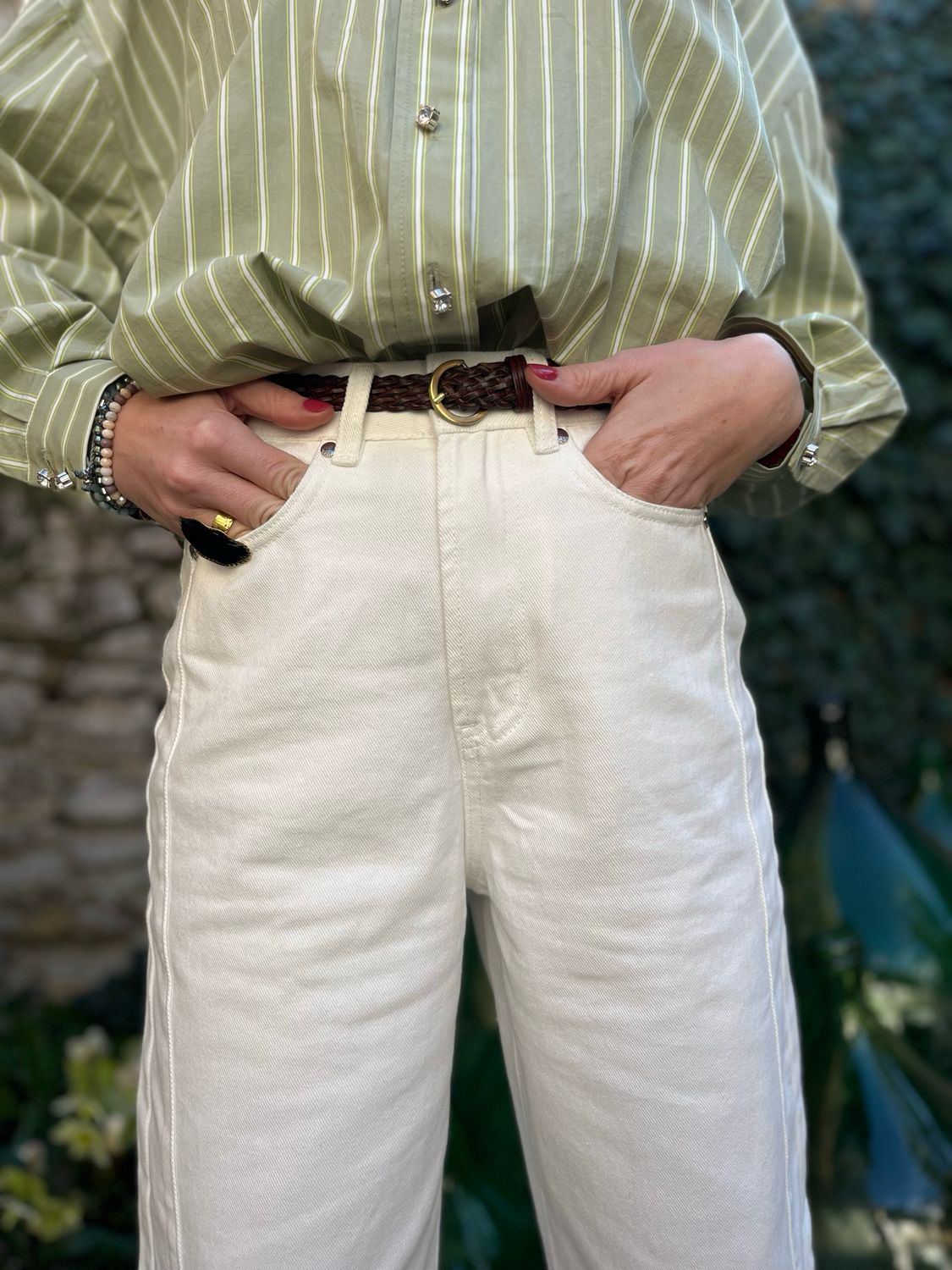 JEANS CARROT BIANCHI