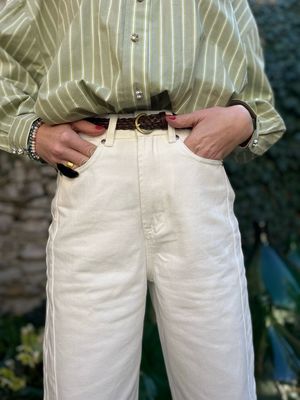 JEANS CARROT BIANCHI