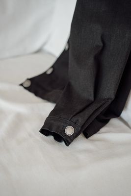 GIUBBINO IN JEANS NERO
