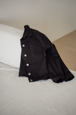 GIUBBINO IN JEANS NERO