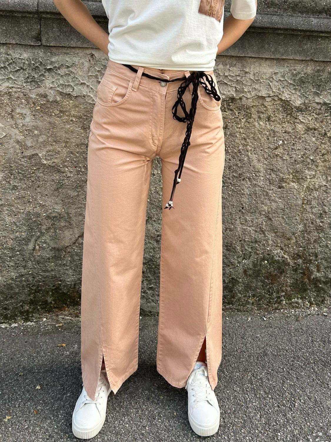 JEANS ROSA CIPRIA CON SPACCO