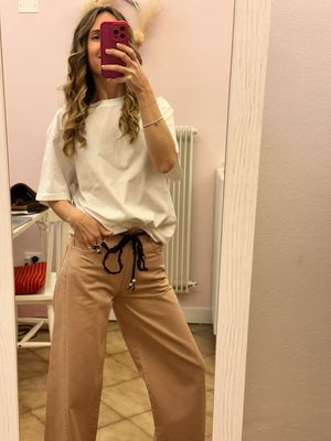 JEANS ROSA CIPRIA CON SPACCO