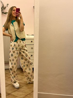 PANTALONI IN FANTASIA BOTANICA