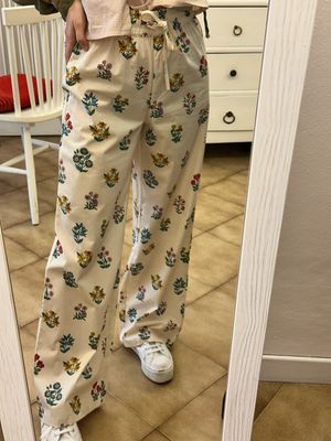 PANTALONI IN FANTASIA BOTANICA