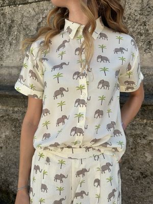 CAMICIA CON STAMPA ELEFANTE