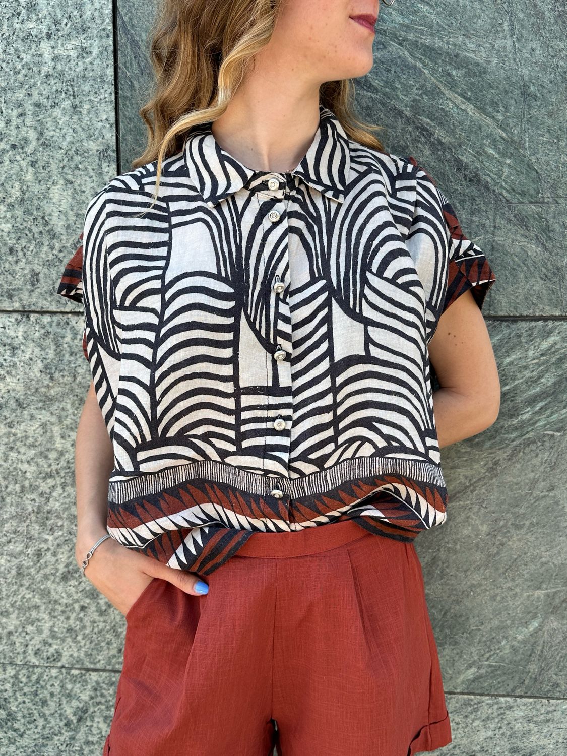 CAMICIA SAFARI IN LINO