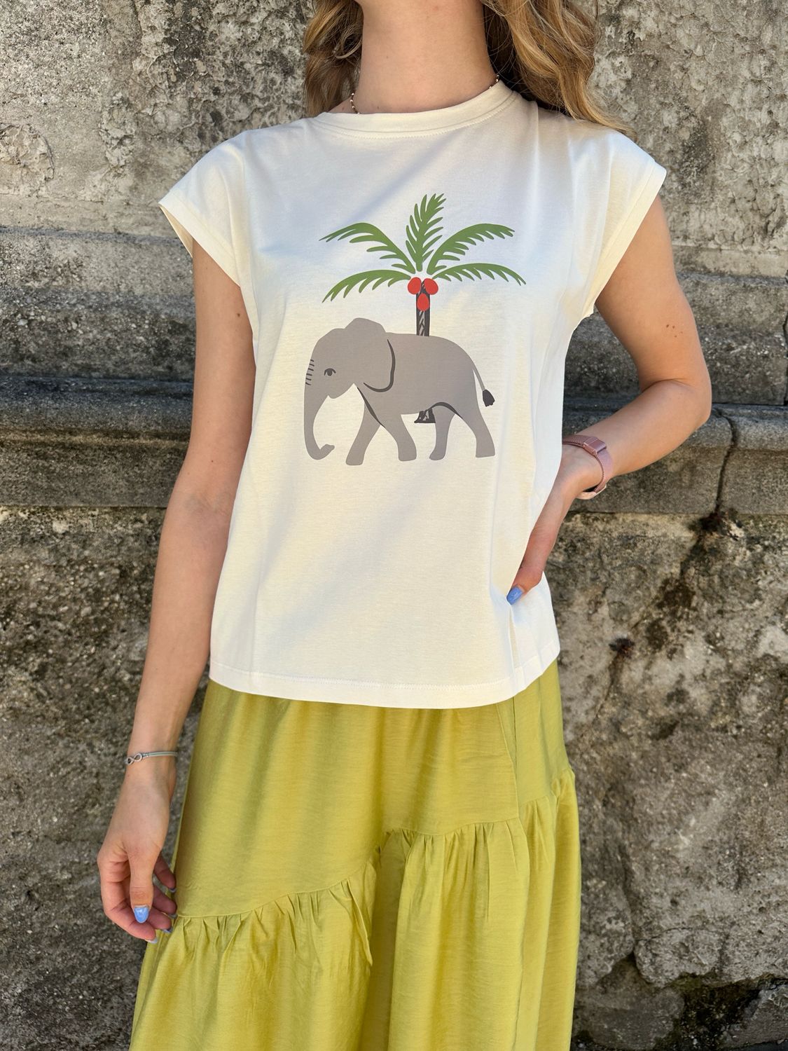 T-SHIRT STAMPA ELEFANTE