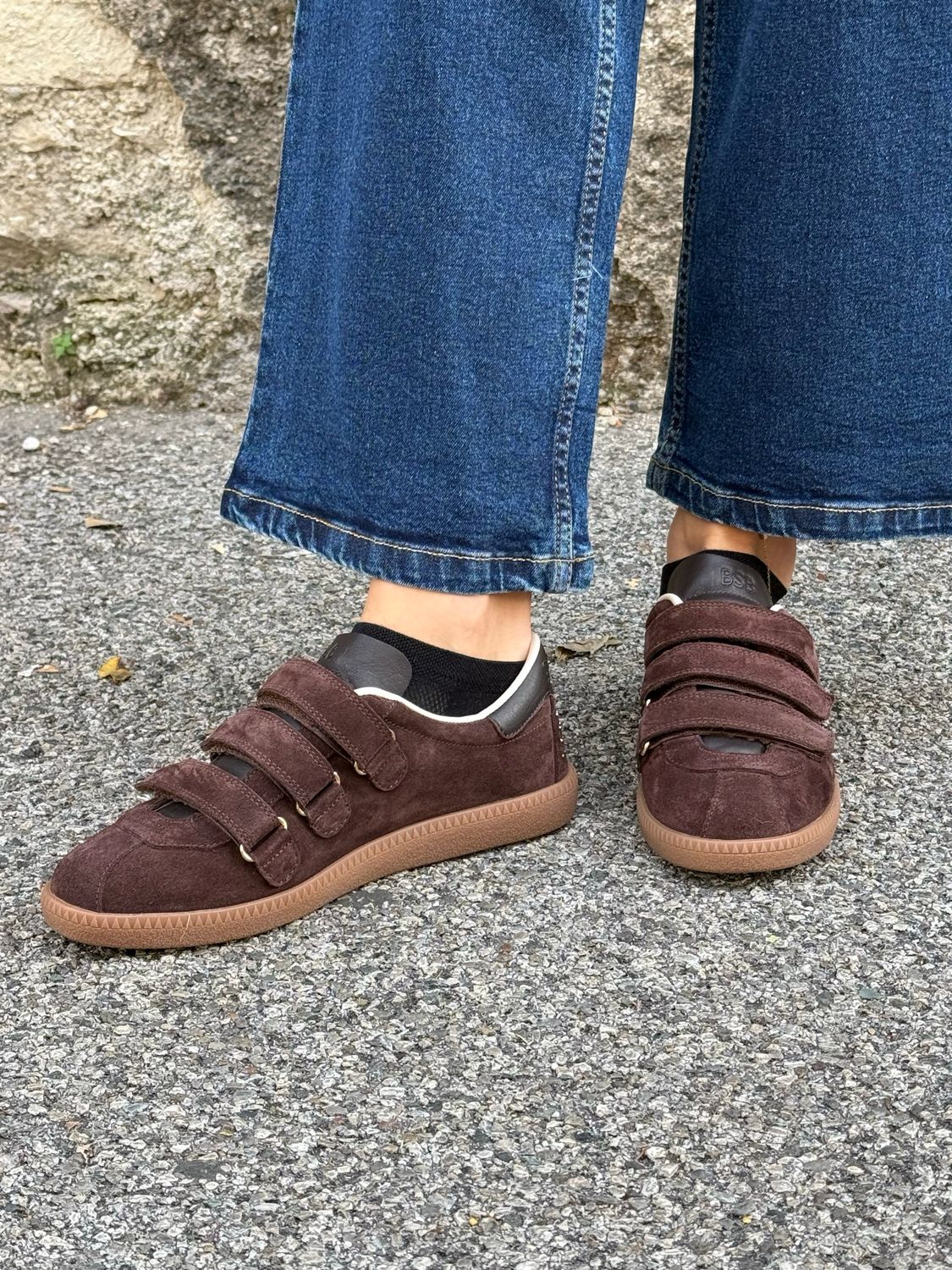 SNEAKERS IN 100% PELLE SCAMOSCIATA MARRONE