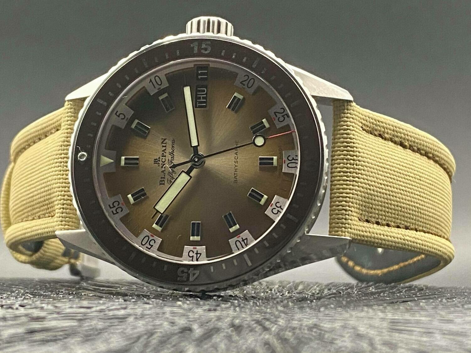 Blancpain Fifty Fathoms Bathyscaphe Day Date Desert Edition ref 5052-1146-E52A