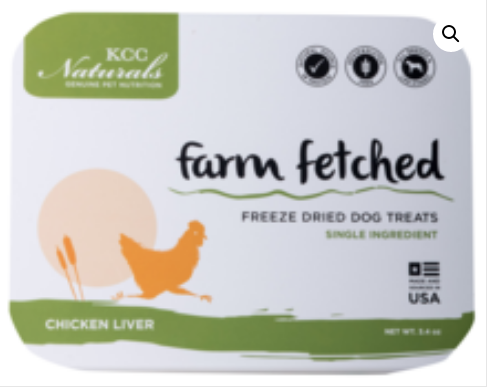 KCC Naturals Freeze Dried Chicken Liver is made from one simple ingredient – 100% CHICKEN LIVER. 3.4 oz