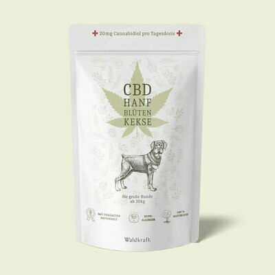 Waldkraft CBD-Hanfblütenkekse für große Hunde – 600 mg CBD – 180 Kekse