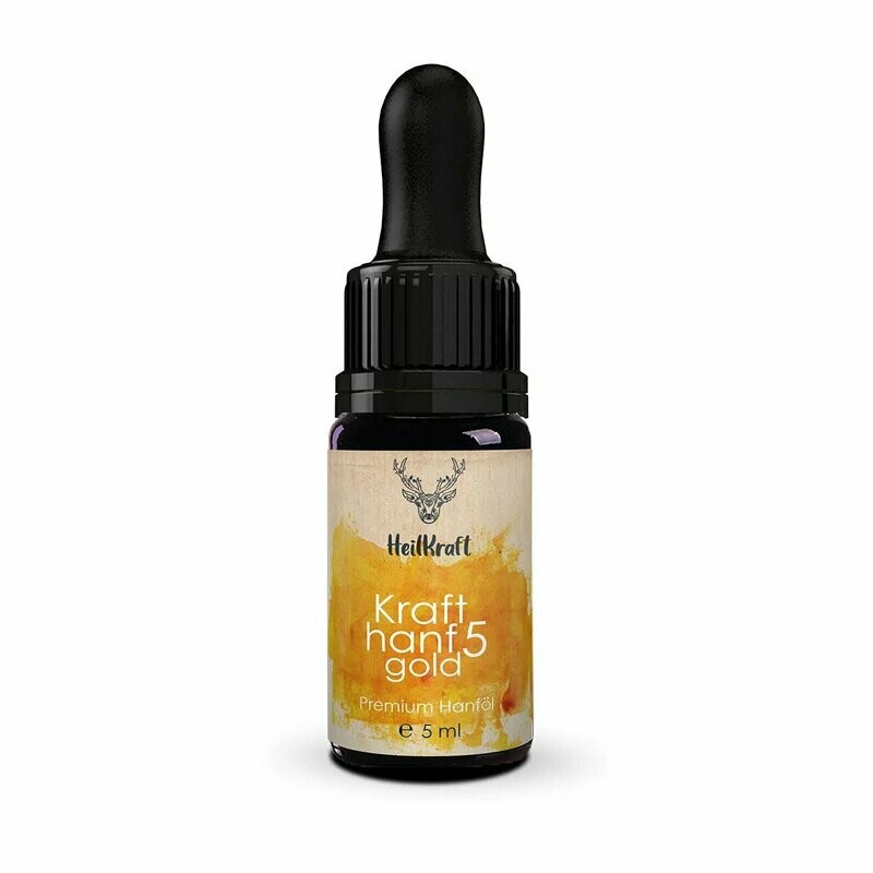 Heilkraft Krafthanf Gold 5 - Premium CBD Vollspektrum Hanf-Extrakt 5ml