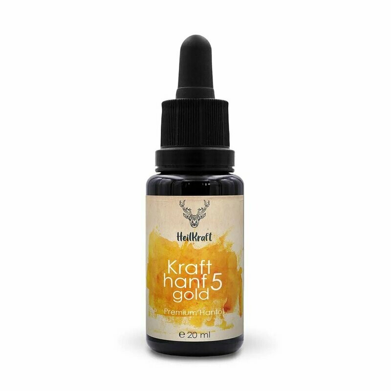 Heilkraft Krafthanf Gold 5 - Premium CBD Vollspektrum Hanf-Extrakt  20ml