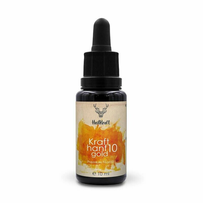 Heilkraft Krafthanf Gold 10 - Premium CBD Vollspektrum Hanf-Extrakt  10ml