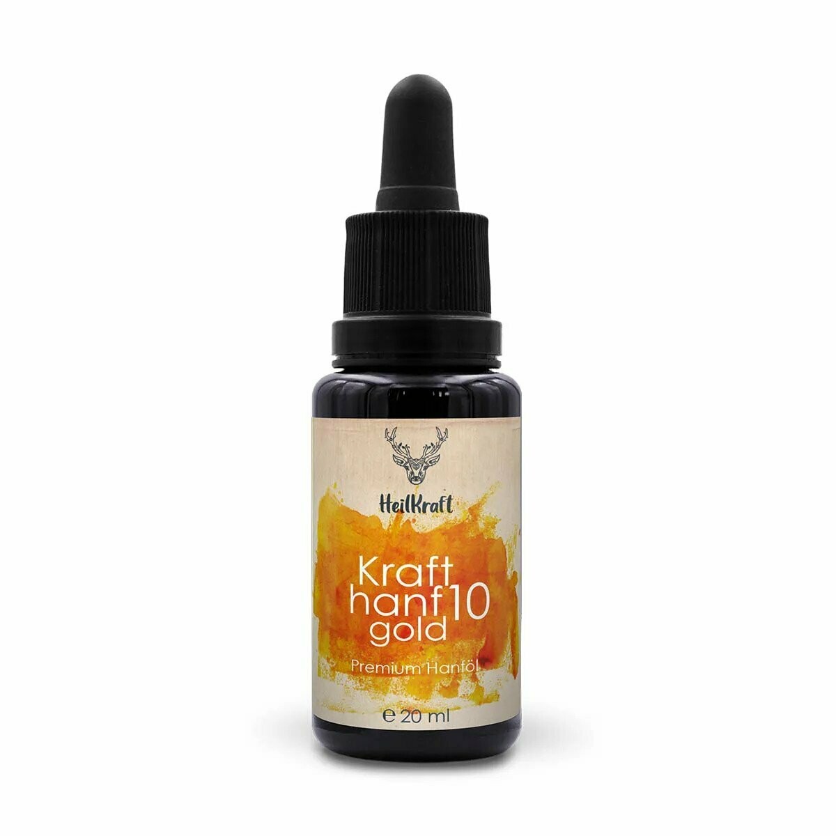 Heilkraft Krafthanf Gold 10 - Premium CBD Vollspektrum Hanf-Extrakt 20ml