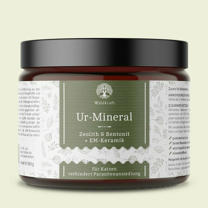 Waldkraft Ur-Mineral – Zeolith & Bentonit + EM-Keramik – 360g