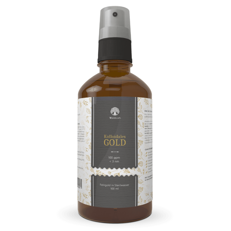 Waldkraft Kolloidales Gold - 100 ppm Gold-Lösung 100ml Sprühaufsatz